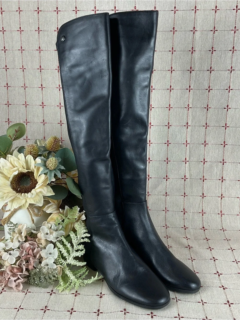 Vince Camuto “Karita” Over The Knee Riding Boots Women's Sz 5 Black Leather New